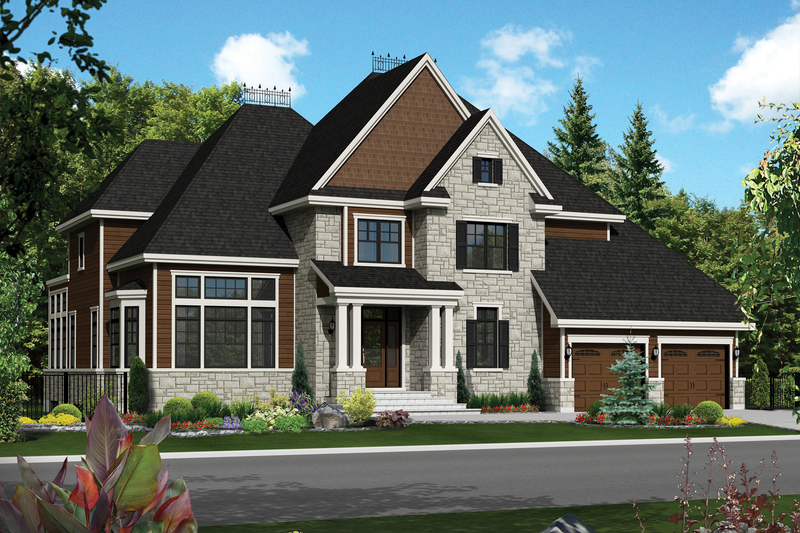 Traditional Style House Plan - 3 Beds 2 Baths 3837 Sq/Ft Plan #25-4490