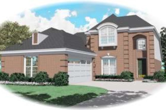 Exterior - Front Elevation for European House Plan #81-837 - 4 bed, 3 bath