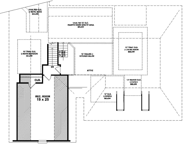 Southern Floor Plan - Upper Floor Plan #81-162