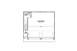 Floor Plan - Main Floor for Farmhouse House Plan #1073-43 - 2 bed, 1 bath