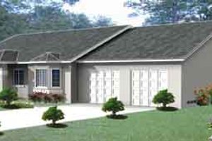 Adobe / Southwestern Exterior - Front Elevation Plan #1-487