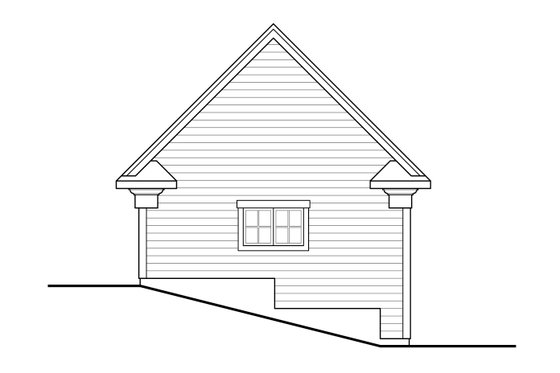 Exterior - Rear Elevation for Country House Plan #124-1179, 0 bath