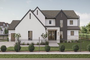 Cottage Exterior - Front Elevation Plan #455-408