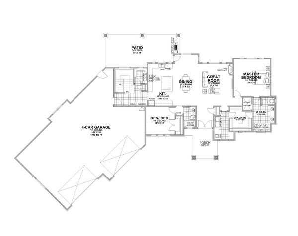 Prairie Floor Plan - Main Floor Plan #112-208