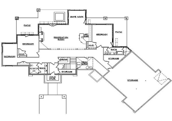 Traditional Floor Plan - Lower Floor Plan #5-344