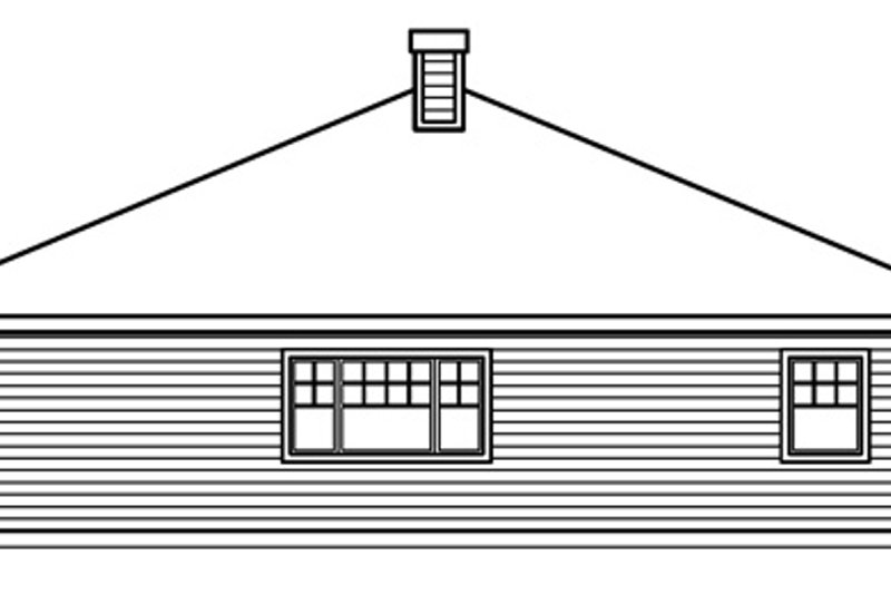 Dream House Plan - Exterior - Rear Elevation for Cottage House Plan #124-364 - 2 bed, 2 bath