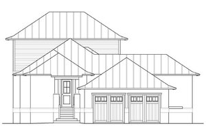 Exterior - Rear Elevation for Beach House Plan #426-21 - 4 bed, 3 bath