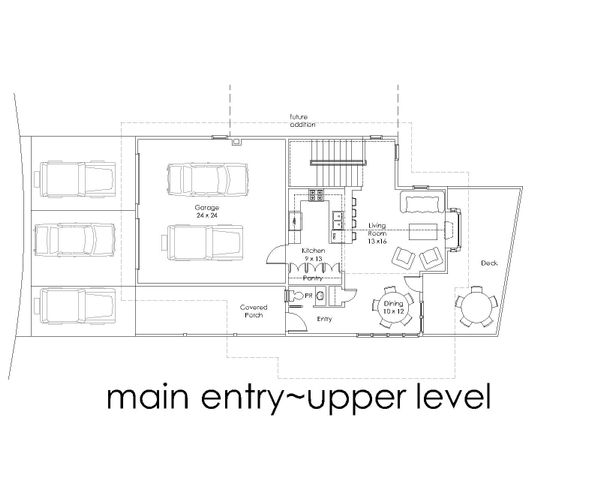 Modern Floor Plan - Upper Floor Plan #902-4