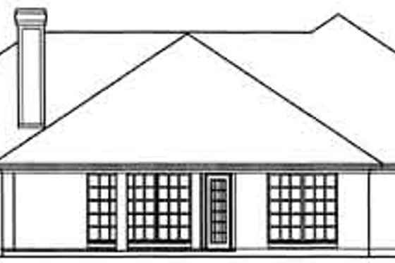 Exterior - Rear Elevation for European House Plan #42-333 - 3 bed, 2 bath