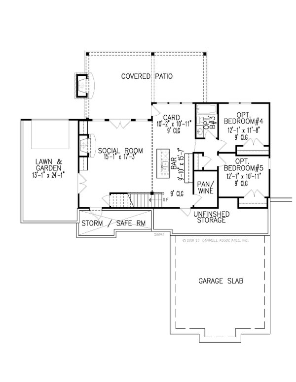 Farmhouse Floor Plan - Lower Floor Plan #54-547