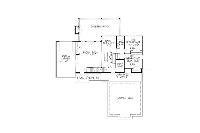 House Plan Design - Floor Plan - Lower Floor for Farmhouse House Plan #54-547 - 3 bed, 2.5 bath
