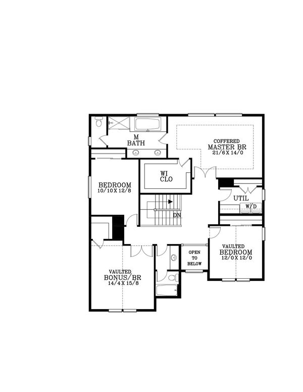 House Plan Design - Craftsman Floor Plan - Upper Floor Plan #53-583