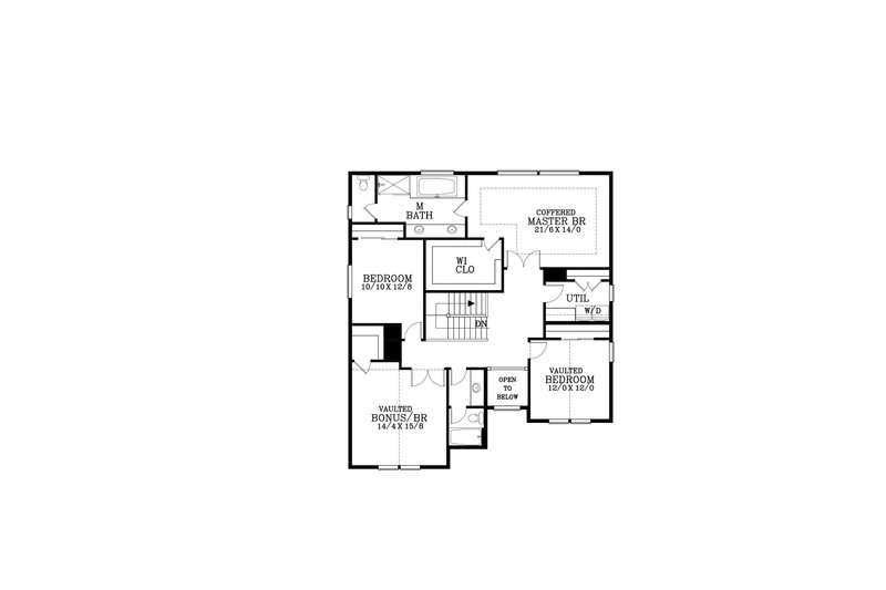 Home Plan - Floor Plan - Upper Floor for Craftsman House Plan #53-583 - 4 bed, 2.5 bath