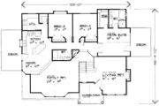 European Style House Plan - 4 Beds 3 Baths 2545 Sq/Ft Plan #308-115 
