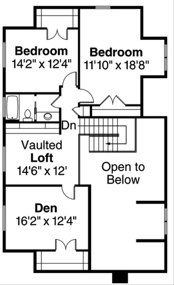Dream House Plan - Country Floor Plan - Upper Floor Plan #124-771