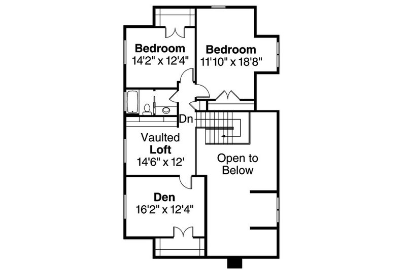 Dream House Plan - Floor Plan - Upper Floor for Country House Plan #124-771 - 3 bed, 2.5 bath
