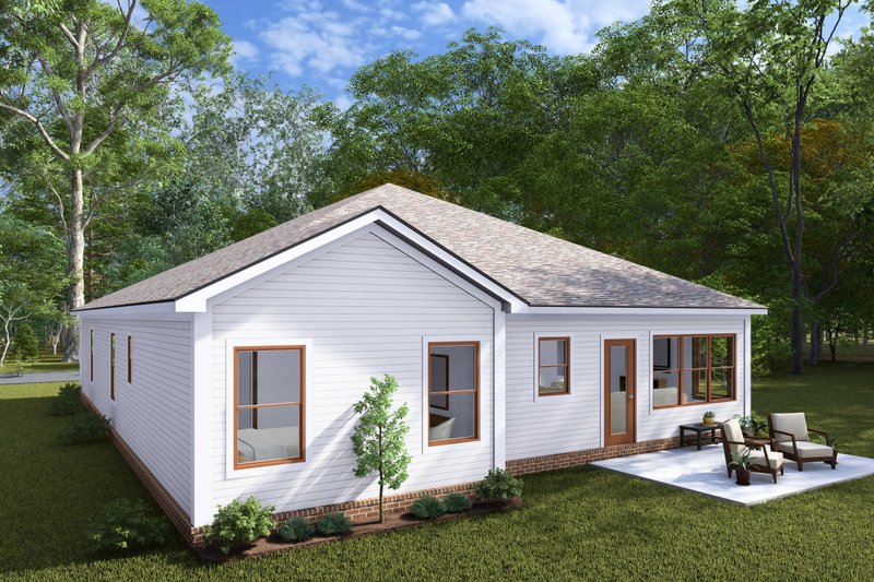 Architectural House Design - Exterior - Rear Elevation for Modern House Plan #513-2282 - 4 bed, 3 bath