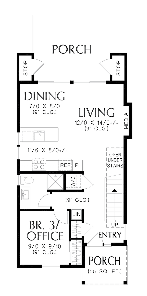Architectural House Design - Cottage Floor Plan - Main Floor Plan #48-1102