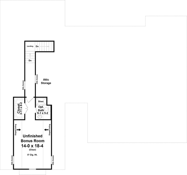 Craftsman Floor Plan - Upper Floor Plan #21-361