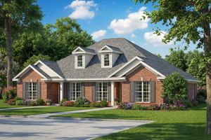 Traditional Exterior - Front Elevation Plan #17-1049