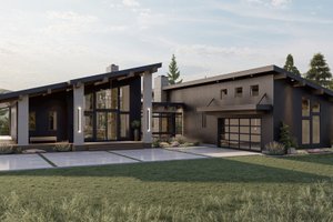 Modern Exterior - Front Elevation Plan #455-292