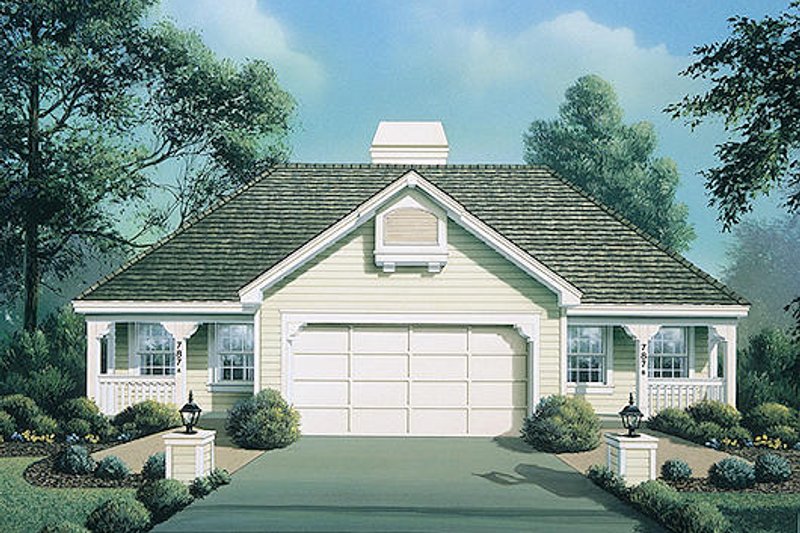 Dream House Plan - Country Exterior - Front Elevation Plan #57-572