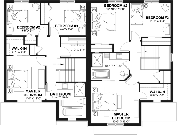 Country Floor Plan - Upper Floor Plan #23-2807