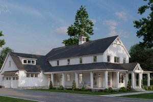 Exterior - Front Elevation 3 for Farmhouse House Plan #923-375 - 4 bed, 4.5 bath