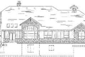 Exterior - Rear Elevation for Craftsman House Plan #5-170 - 6 bed, 4 bath