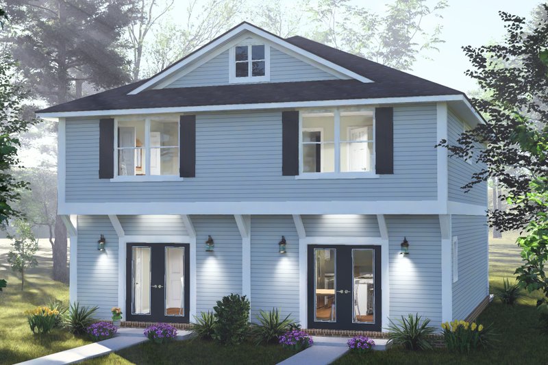 Home Plan - Exterior - Front Elevation 2 for Cottage House Plan #513-2491 - 2 bed, 2.5 bath