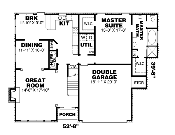 European Floor Plan - Main Floor Plan #34-221