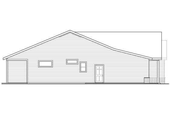 Exterior - Other Elevation for Ranch House Plan #124-1186 - 3 bed, 2 bath