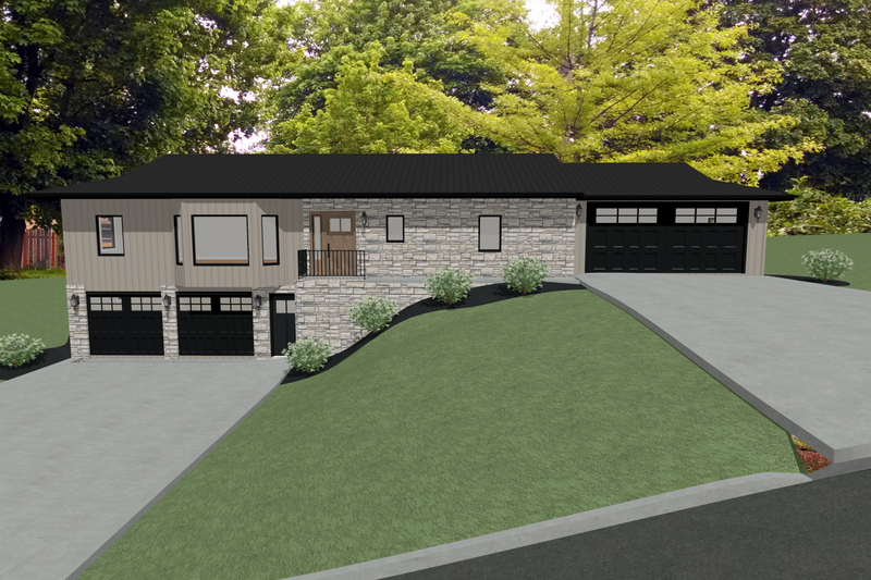 House Blueprint - Photo 10 for Contemporary House Plan #1109-25 - 3 bed, 2 bath