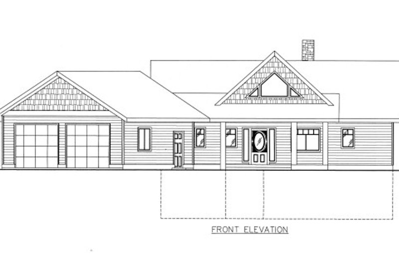 House Blueprint - Bungalow Exterior - Front Elevation Plan #117-668