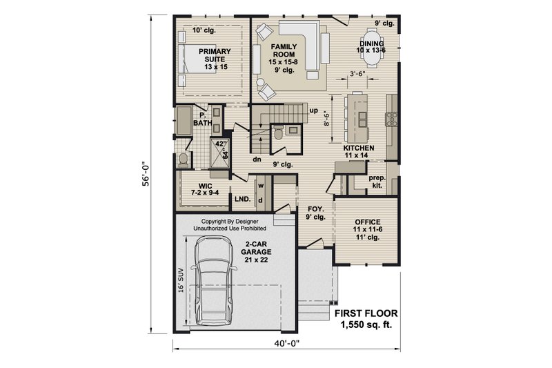 House Plan Design - Floor Plan - Main Floor for Farmhouse House Plan #51-1535 - 3 bed, 2.5 bath