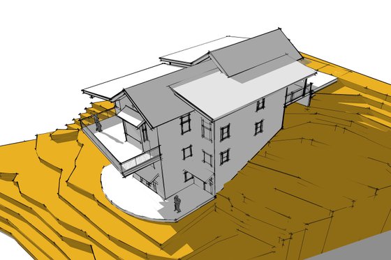 Exterior - Other Elevation 4 for Modern House Plan #902-3 - 4 bed, 4 bath