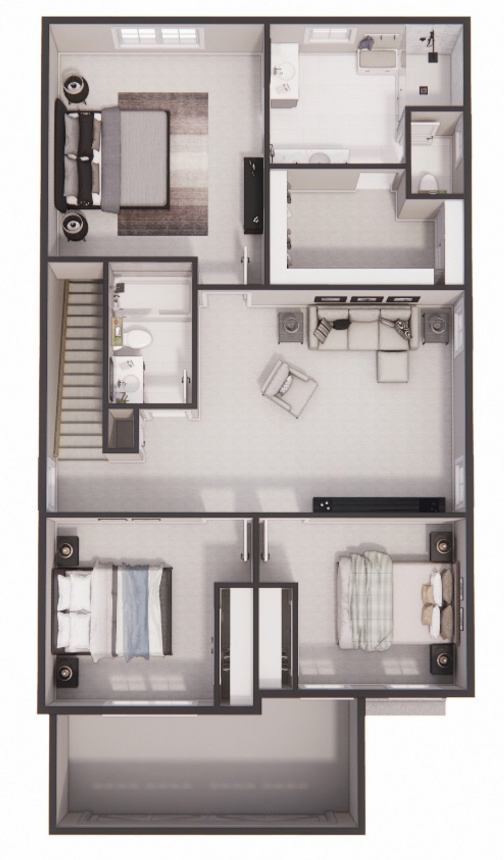 Floor Plan - Upper Floor 1 for Farmhouse House Plan #51-1514 - 3 bed, 2.5 bath