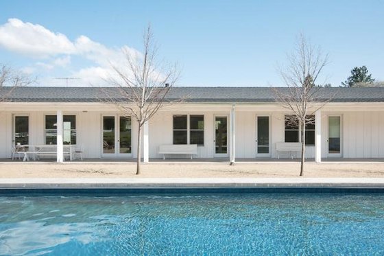 Exterior - Front Elevation for Ranch House Plan #508-1 - 2 bed, 2 bath