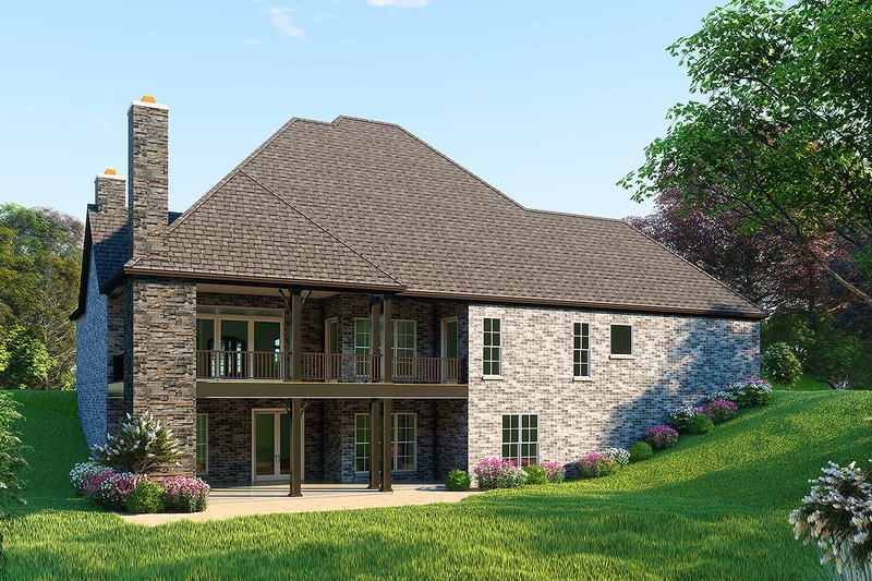 Architectural House Design - Exterior - Rear Elevation for European House Plan #923-95 - 4 bed, 4.5 bath