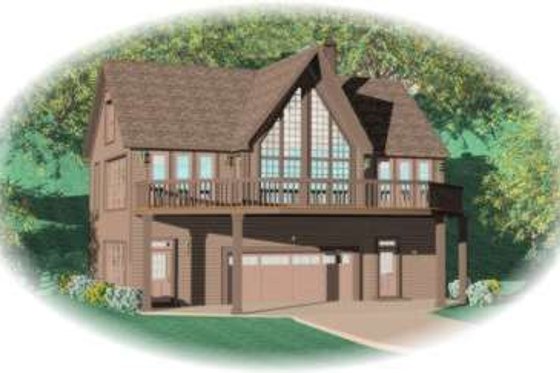 Exterior - Front Elevation for Modern House Plan #81-746 - 2 bed, 2 bath