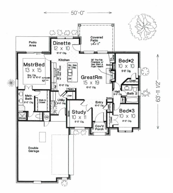 European Floor Plan - Main Floor Plan #310-995
