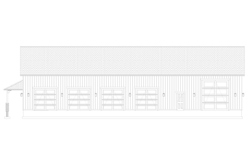Home Plan - Exterior - Front Elevation 4 for Farmhouse House Plan #1060-201, 1 bath