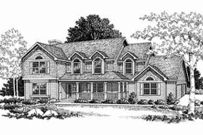 Dream House Plan - Traditional Exterior - Front Elevation Plan #70-347