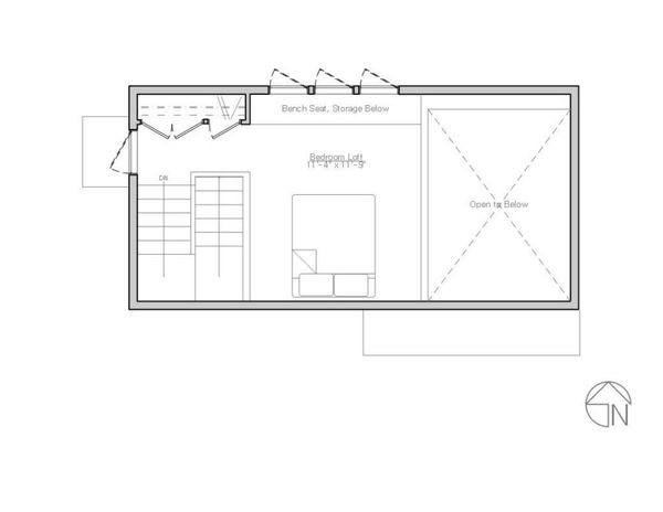 Modern Floor Plan - Upper Floor Plan #914-1