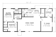 Adobe / Southwestern Style House Plan - 2 Beds 2 Baths 1297 Sq/Ft Plan #1-226 