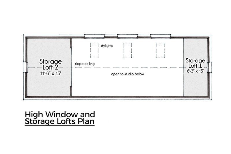 House Blueprint - Floor Plan - Other Floor for Contemporary House Plan #935-22, 1 bath
