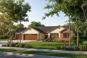 Ranch Exterior - Front Elevation Plan #22-469