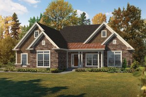 Ranch Exterior - Front Elevation Plan #57-663