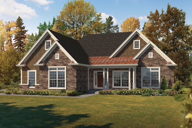 Dream House Plan - Ranch Exterior - Front Elevation Plan #57-663