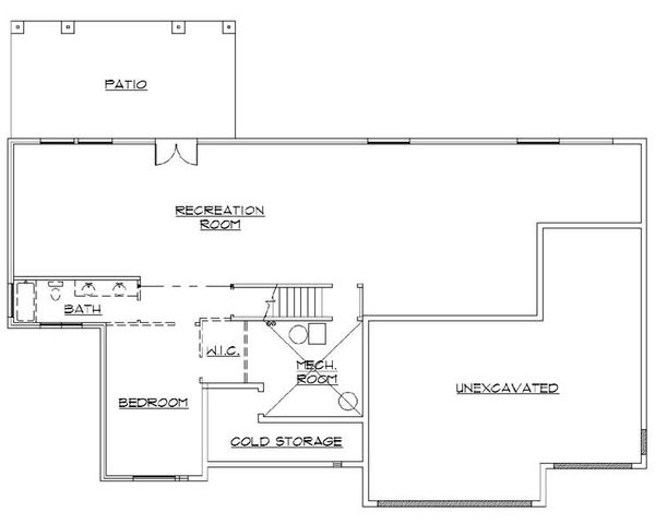 Traditional Floor Plan - Lower Floor Plan #5-263